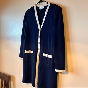 St. John Heavy Knit Dark Blue Women’s Dress